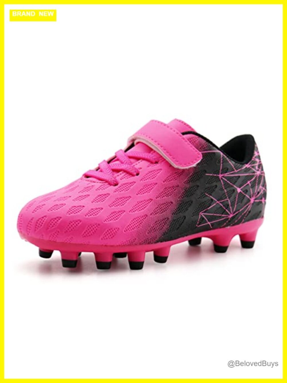 Kids Soccer Cleats Boys Girls Athletic Outdoor Football Shoes Hook and Loop